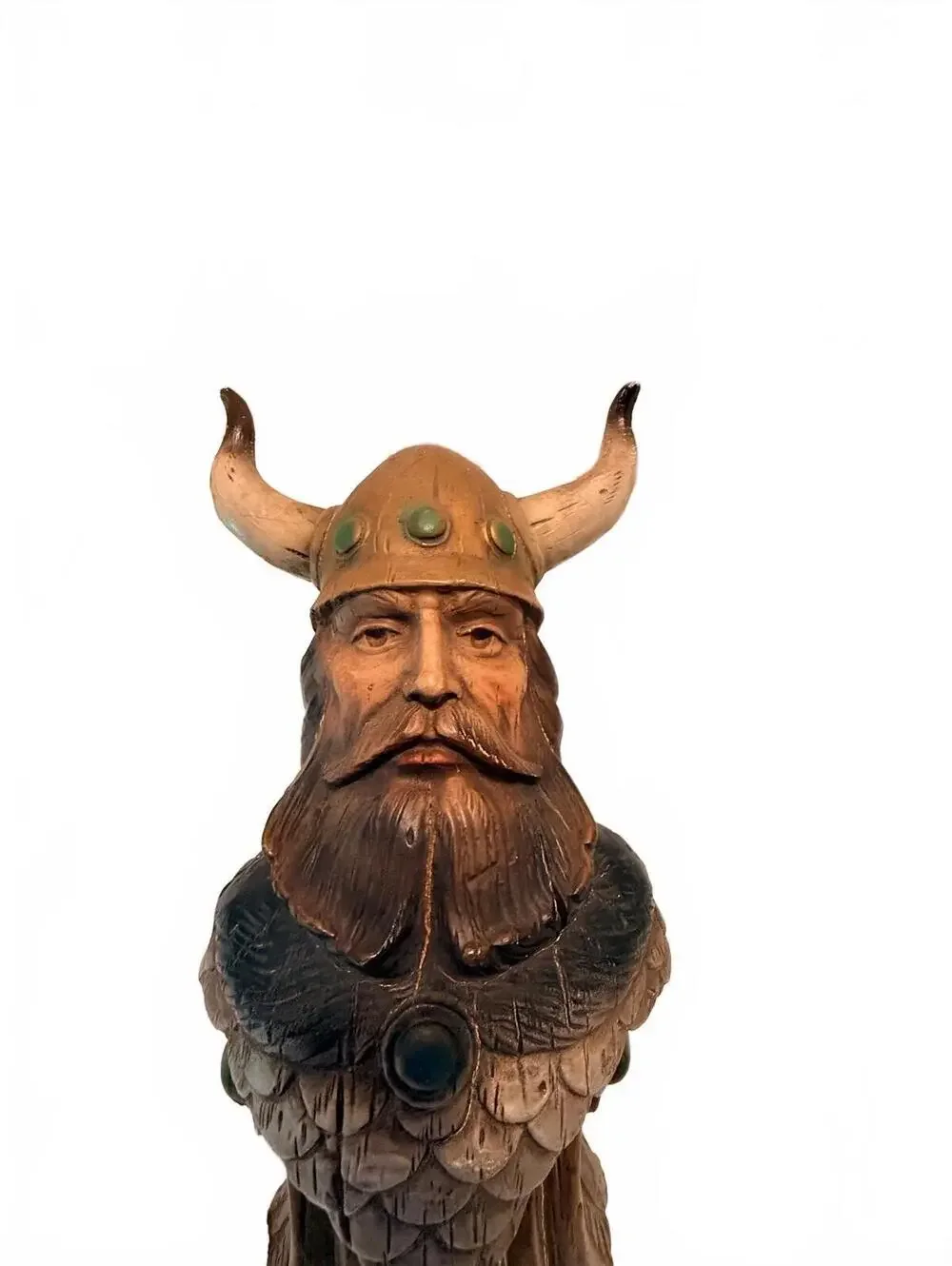 Vintage Viking Warrior Ships Bust Plaque Sculpture